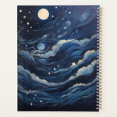 月パーソナライズされたと星 プランナー手帳 (裏面)