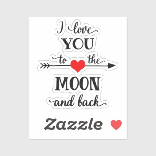 月パーソナライズされたと背中が好き シール (シート)