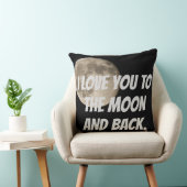月パーソナライズされたに愛してる クッション (椅子)