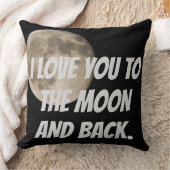 月パーソナライズされたに愛してる クッション (ブランケット)