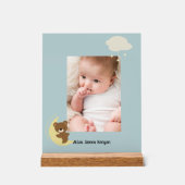 月パーソナライズされたのサインの上の写真 アクリルサイン (正面)