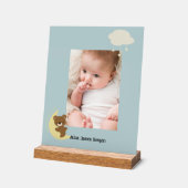 月パーソナライズされたのサインの上の写真 アクリルサイン (傾斜)