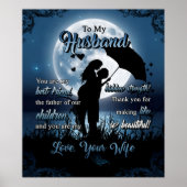 月パーソナライズされたの下の夫の夫婦に ポスター (正面)