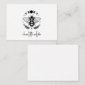月パーソナライズされたの手書きハチ相 ノートカード (正面/裏面)