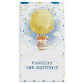 月パーソナライズされた気球の恩恵 スモールペーパーバッグ (裏面)