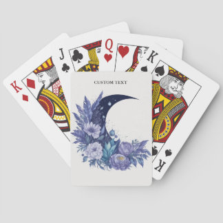 月パーソナライズされた水色の天紫 トランプ