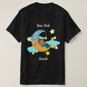 月パーソナライズされた男の赤ちゃんTシャツ Tシャツ