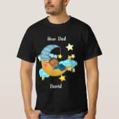 月パーソナライズされた男の赤ちゃんTシャツ Tシャツ (正面)