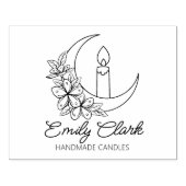 月パーソナライズされた花手作りキャンドル、大 ラバースタンプ (インプリント)