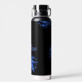 月パーソナライズされた蛾 ウォーターボトル (背面)