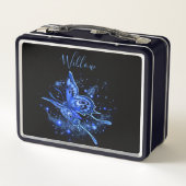 月パーソナライズされた蛾 メタルランチボックス (裏面)