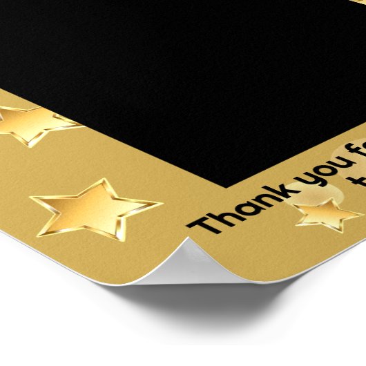 月フェイク写真の金ゴールド輝く従業員 ポスター (角)