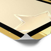 月フェイク写真の金ゴールド輝く従業員 ポスター (角)