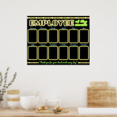 月フェイク表示のネオン写真社員 ポスター (キッチン)