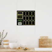 月フェイク表示のネオン写真社員 ポスター (キッチン)