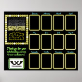 月フェイク表示のネオン写真社員 ポスター (正面)