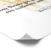 月フェイク賞状の金ゴールド従業員 ポスター (角)