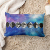 月フェイズオーバーカラフル宇宙 ランバークッション (ブランケット)