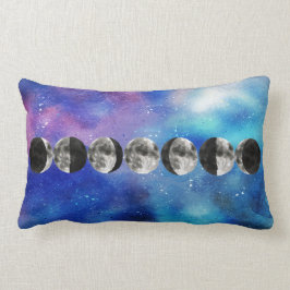 月フェイズオーバーカラフル宇宙 ランバークッション