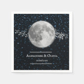 月ブライダルシャワーナプキン スタンダードカクテルナプキン (正面)