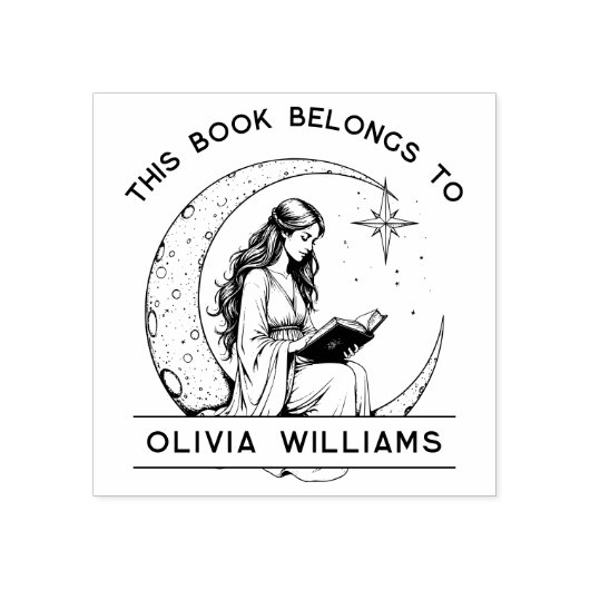 月プリンセスクレセント読ムーンの元天秤座 ラバースタンプ (インプリント)