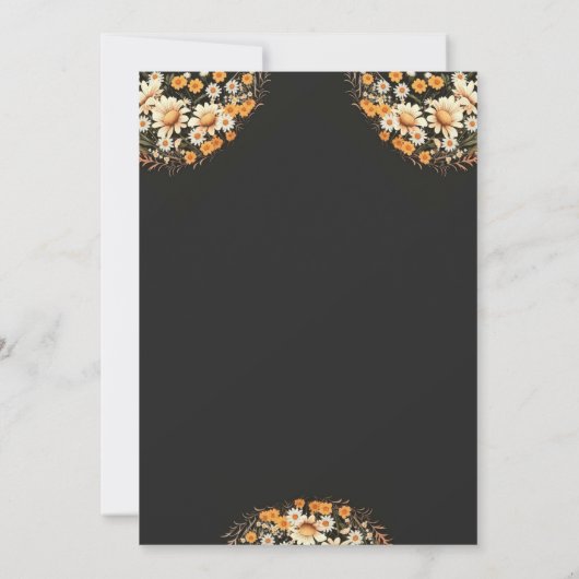 月モダンの赤ちゃんシャワーの上で中立 招待状 (裏面)