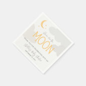 月モダンの赤ん坊のシャワーの上で スタンダードカクテルナプキン (角)