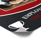 月モダンの赤社員写真 ポスター (角)