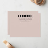 月モダン相を表すエレガント ノートカード (正面/裏面インサイチュ)