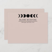 月モダン相を表すエレガント ノートカード (正面/裏面)