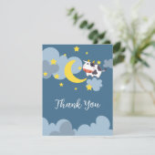 月モーの上のベビーシャワー招待状 サンキューカード (スタンド正面)