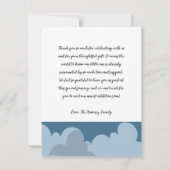 月モーの上のベビーシャワー招待状 サンキューカード (裏面)