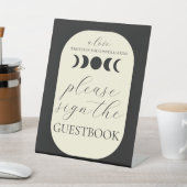 月ルクスブラック&クリームムーンフェイズ結婚のサイン 台座サイン (インサイチュ)