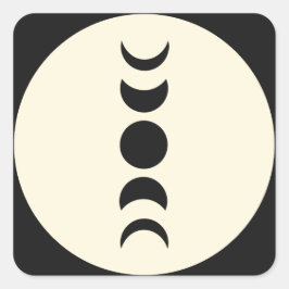 月ルクスブラック&クリームムーンフェイズ結婚ズ スクエアシール