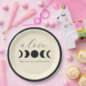 月ルクスブラック&クリームムーンフェイズ結婚ズ ペーパープレート (パーティー)