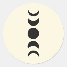 月ルクスブラック&クリームムーンフェイズ結婚ズ ラウンドシール