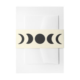 月ルクスブラック&クリームムーンフェイズ結婚ズ 招待状ベリーバンド