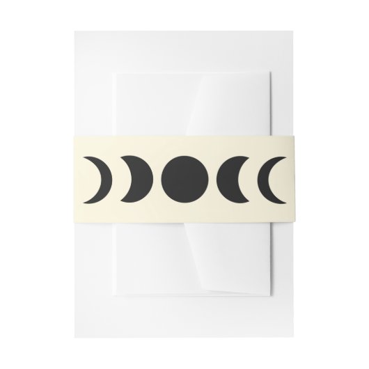 月ルクスブラック&クリームムーンフェイズ結婚ズ 招待状ベリーバンド (正面例)