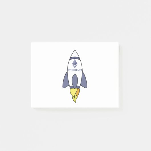 月ロケットへのエーテル ポストイット (正面)