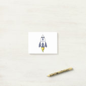 月ロケットへのエーテル ポストイット (デスク上)