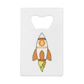 月ロケットへのビットコイン クレジットカード栓抜き (裏面)