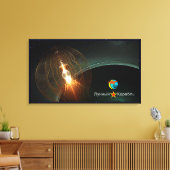 月ロシアの着陸 キャンバスプリント (インサイチュ (リビング))