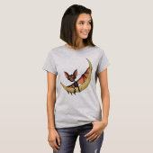 月上のコウモリTシャツ Tシャツ (正面フル)