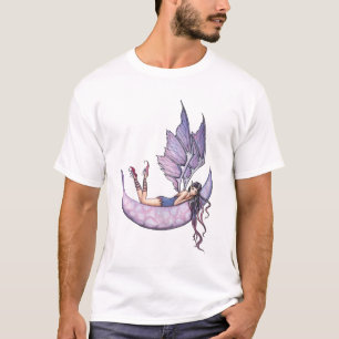 月上の紫の妖精Tシャツ Tシャツ