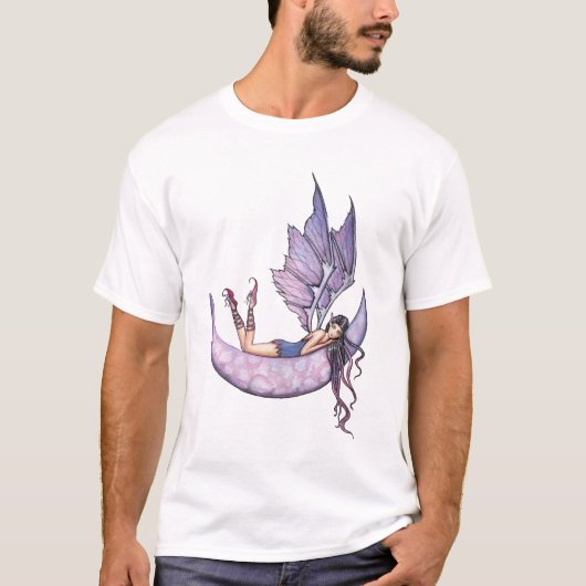 月上の紫の妖精Tシャツ Tシャツ (正面)