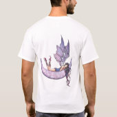 月上の紫の妖精Tシャツ Tシャツ (裏面)