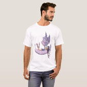 月上の紫の妖精Tシャツ Tシャツ (正面フル)