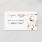 月上天の赤ちゃんシャワーおむつラッフル エンクロージャーカード (正面)