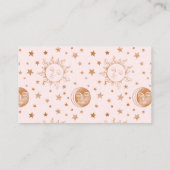 月上天の赤ん坊シャワーベビー エンクロージャーカード (裏面)