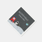 月上宇宙飛行士ファーストネーム宇宙 スタンダードカクテルナプキン (角)